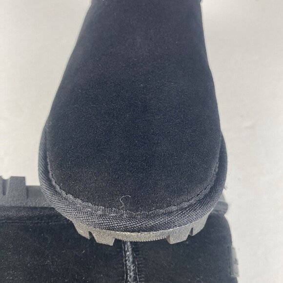 TOMMY BAHAMA AFET Size 7 Black Suede Women’s Ankle‎ Winter Cozy Boots Used - Picture 12 of 16